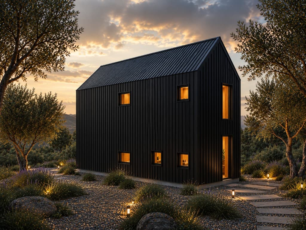Side elevation — dusk