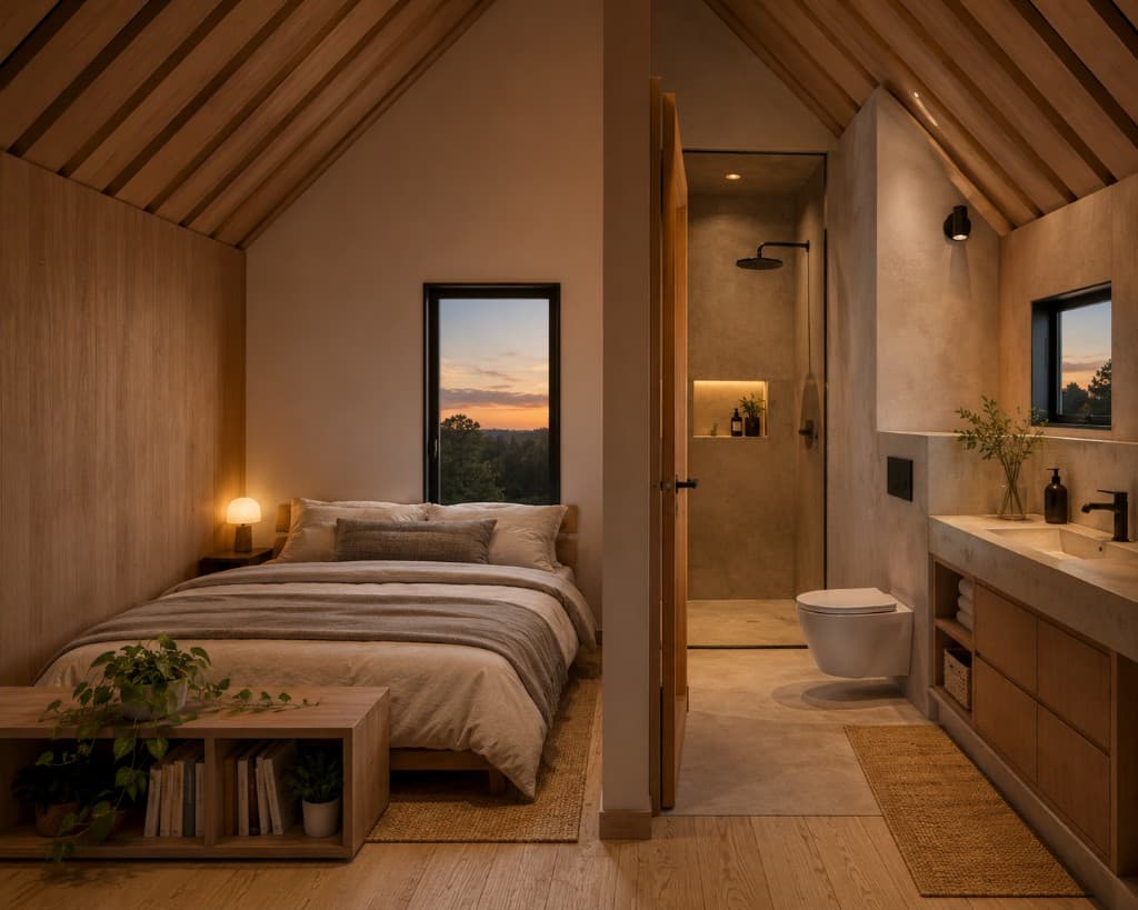 Bedroom & bathroom